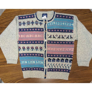 Vintage Cardigan 1990s Woolrich Sweater School Teacher Sweater - Women's Medium